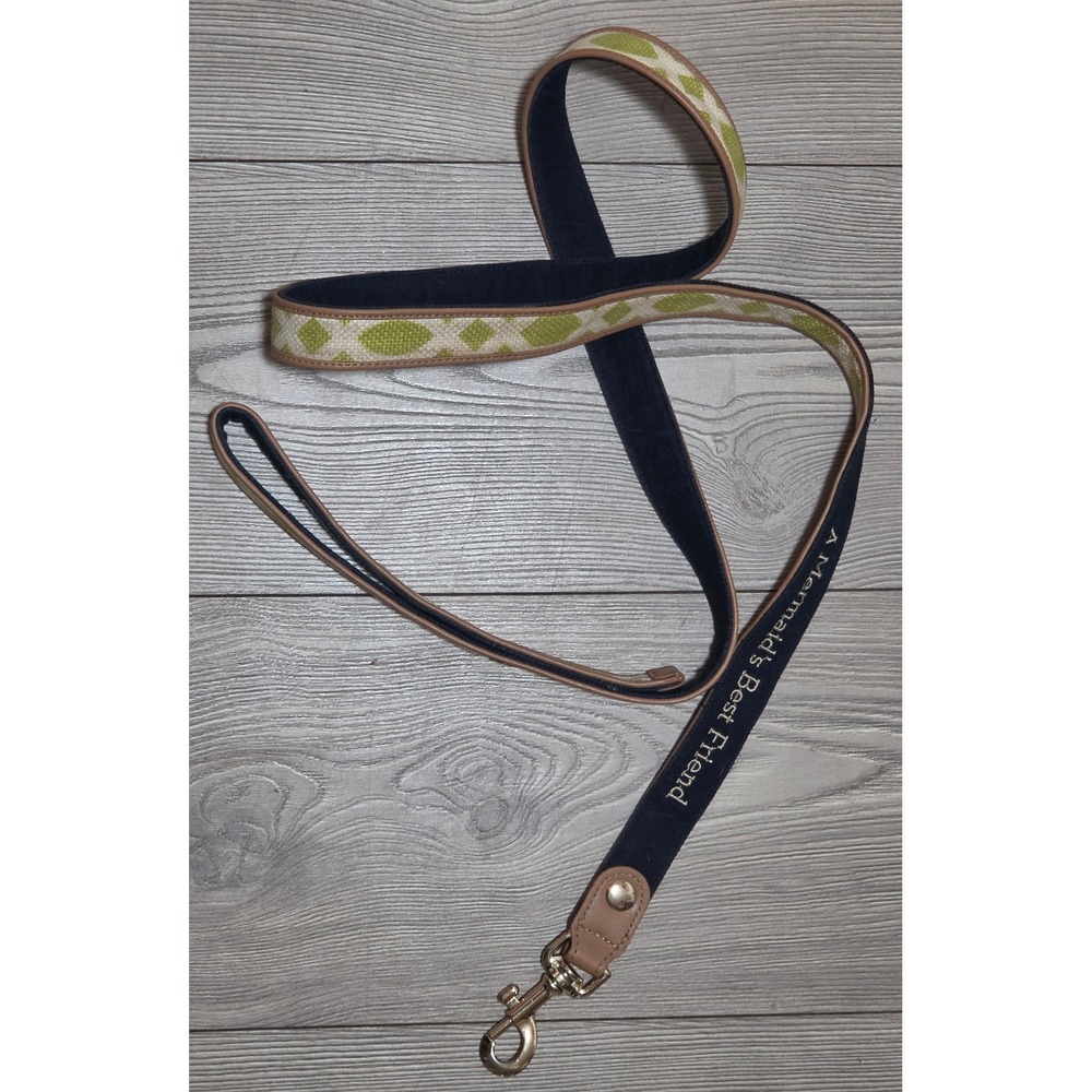 Spartina 449 Dog Leash Navy Green A Mermaids Best Friend